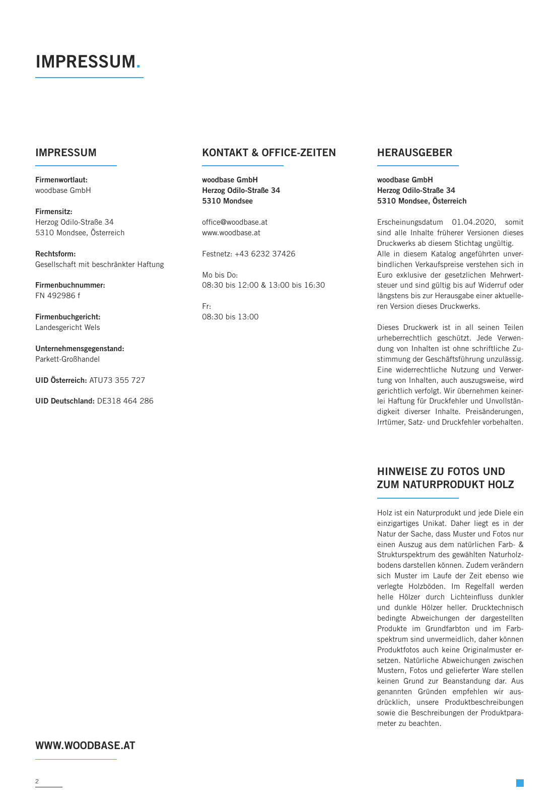 Vorschau WOODBASE LAGERSORTIMENT 2020/2021 Seite 2