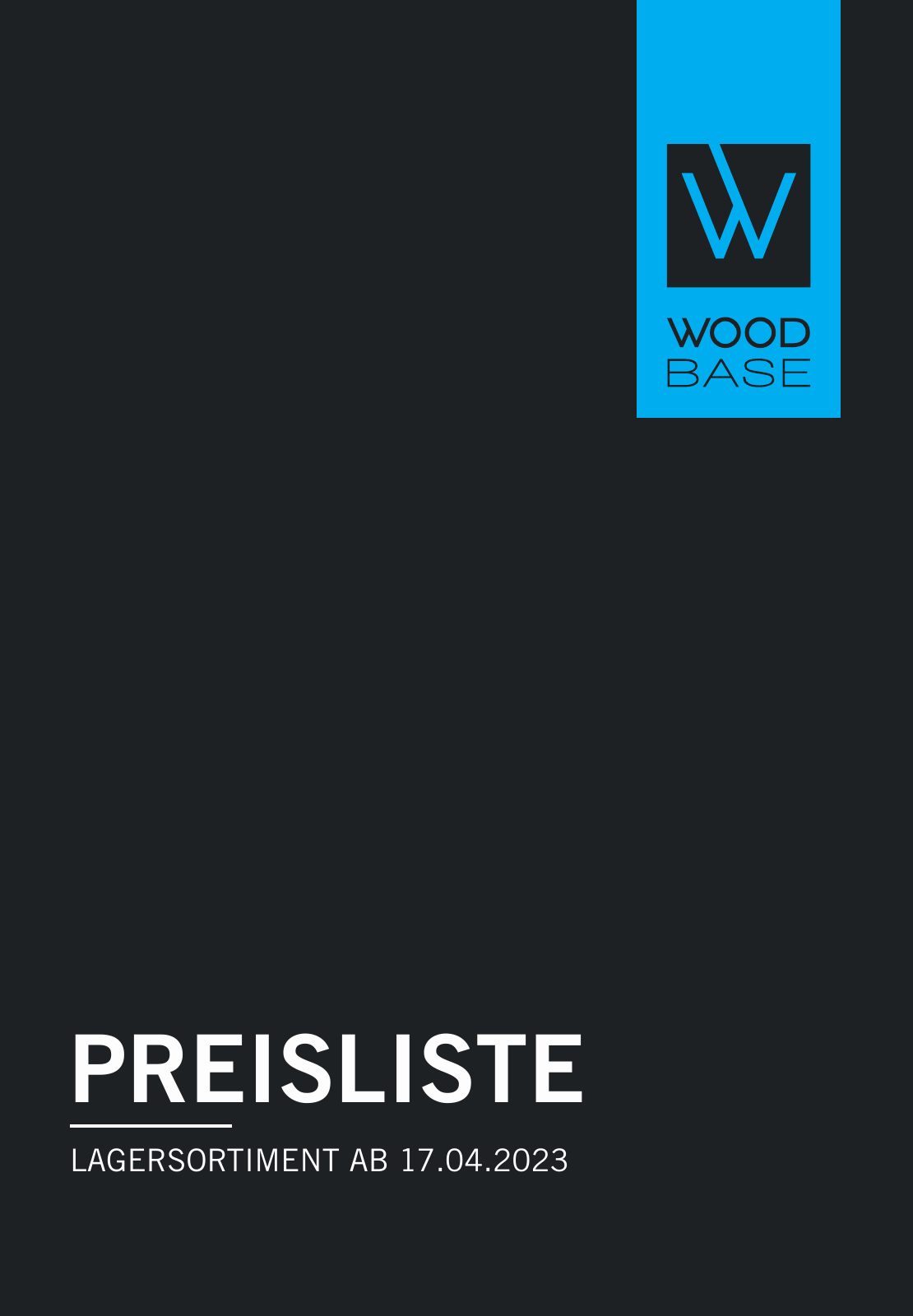 Vorschau Woodbase Preisliste 04/2023 Seite 1