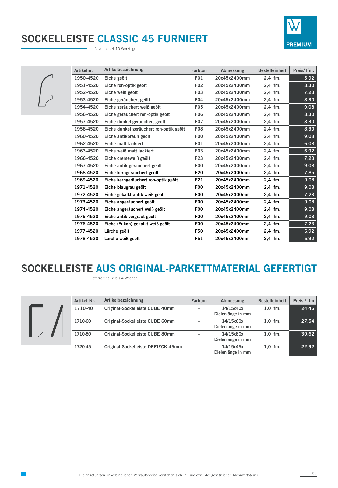 Vorschau Woodbase Preisliste 10/2023 Seite 63