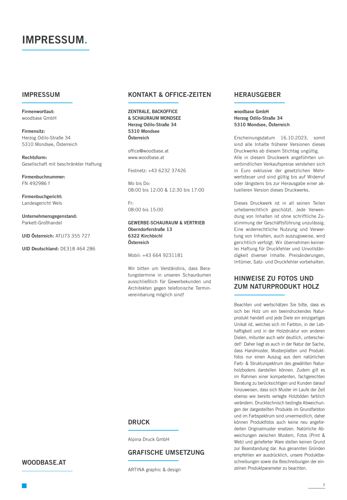 Vorschau Woodbase Preisliste 10/2023 Seite 3