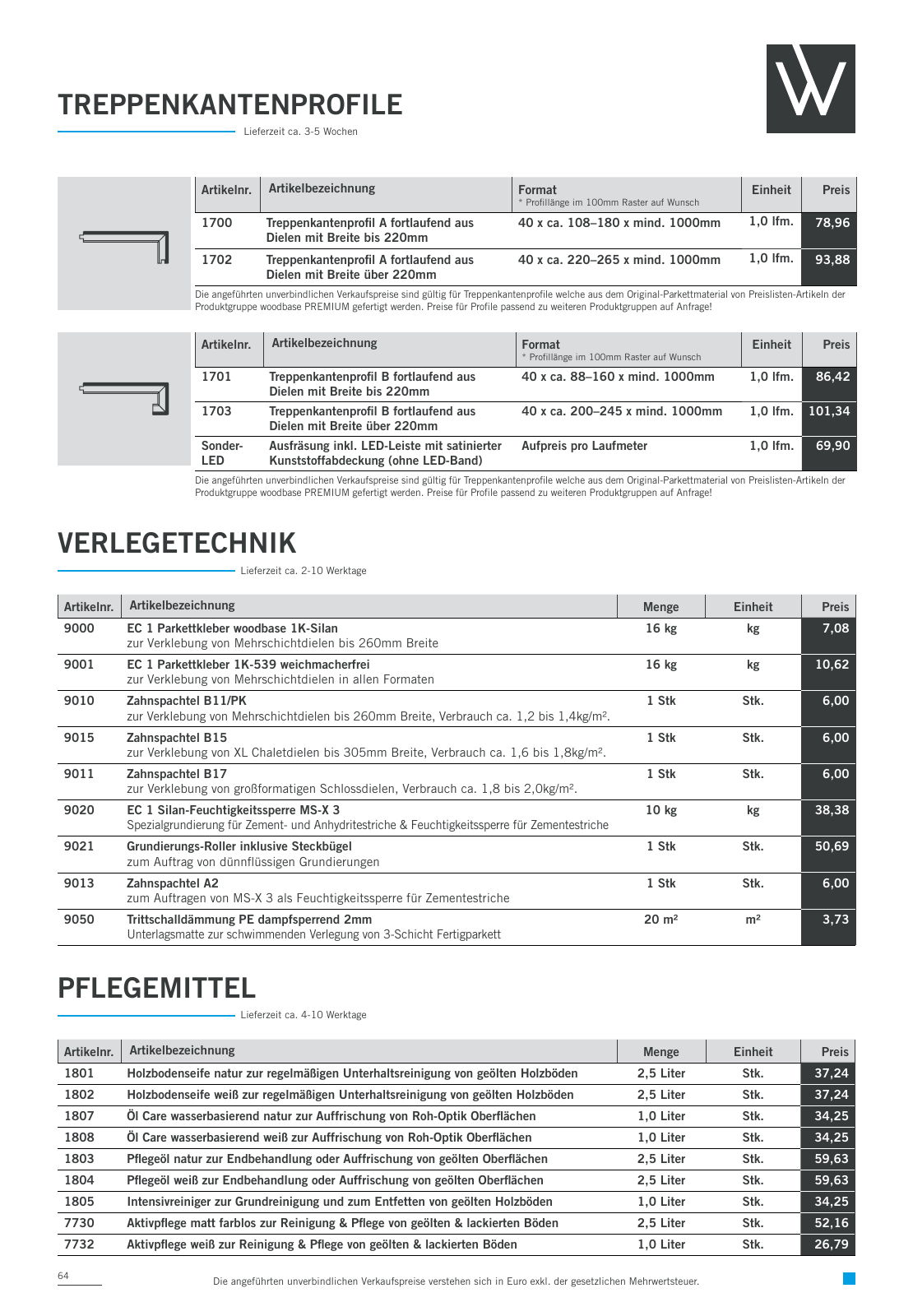 Vorschau Woodbase Preisliste 10/2023 Seite 64