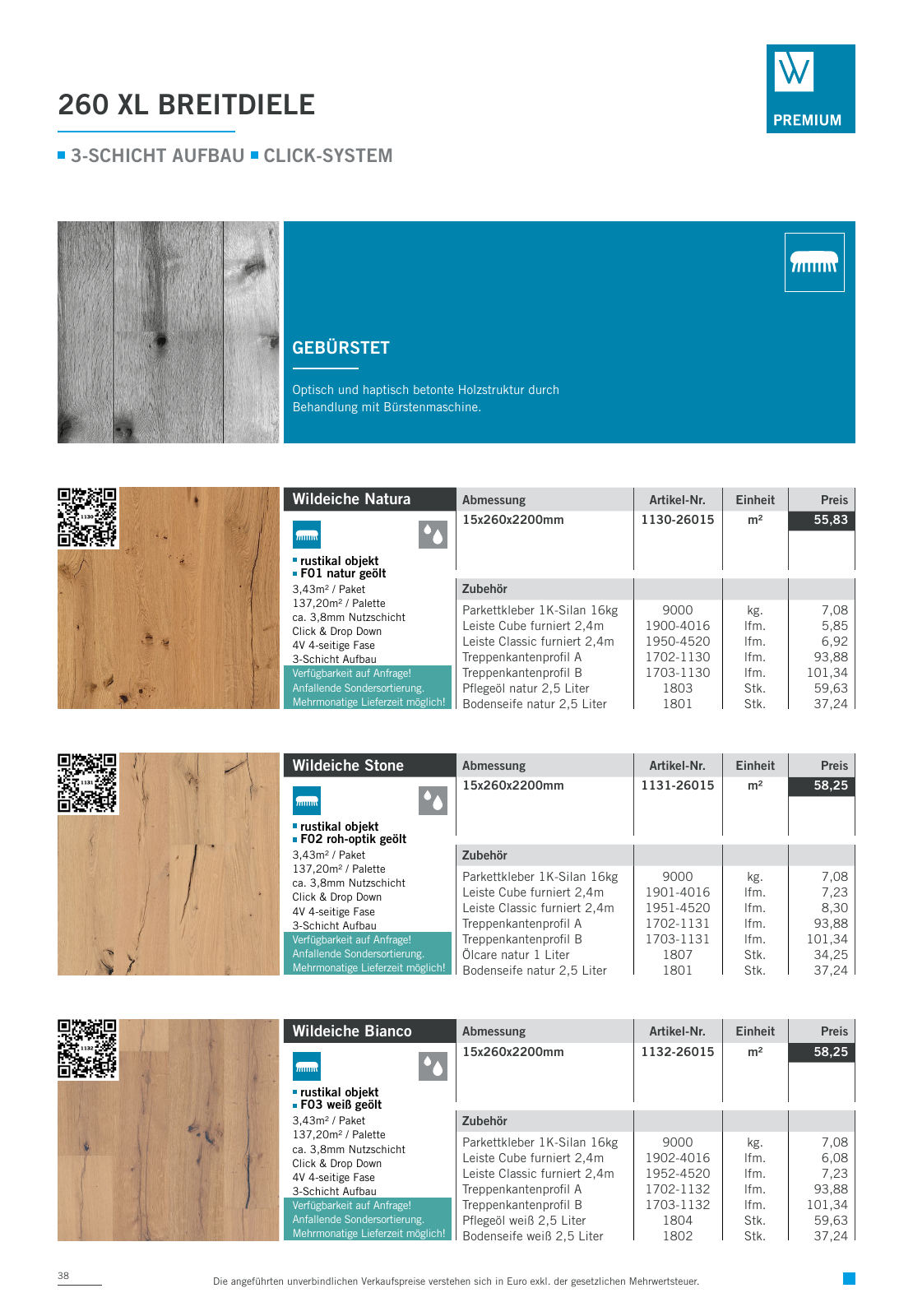 Vorschau Woodbase Preisliste 10/2023 Seite 38